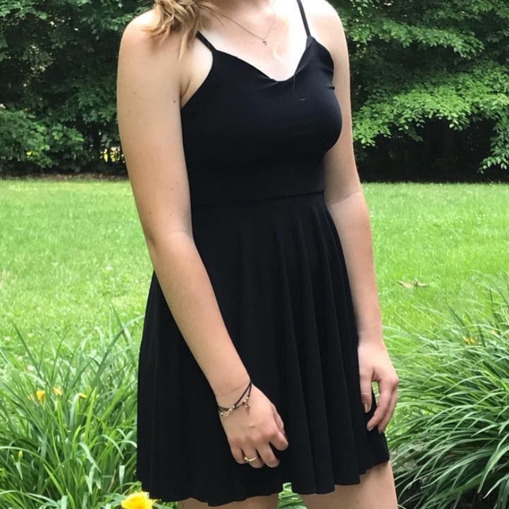 Lulu's Classic Black Mini Dress
